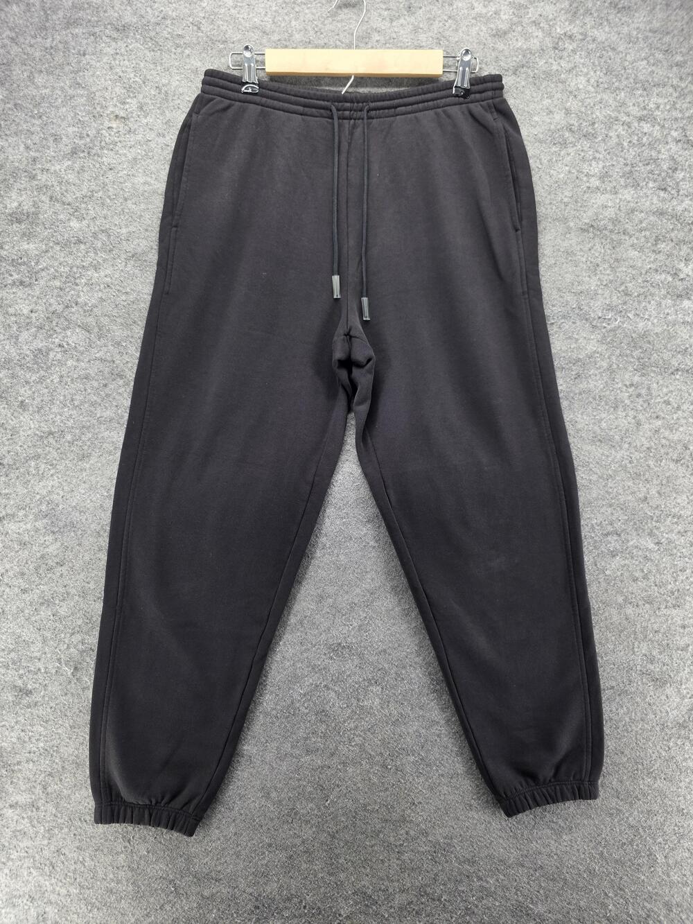 Vince Pants Mens M Black Jogger French Terry Elastic Waist Drawstring Pockets